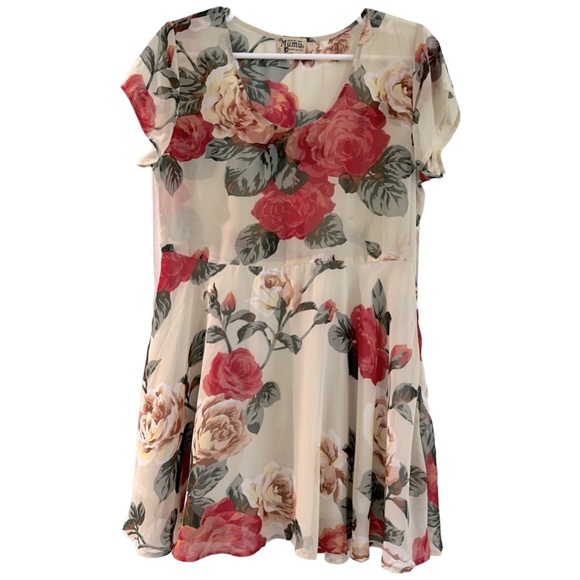 Show Me Your Mumu Lady Rose Dress Sheer Top - Picture 2 of 7